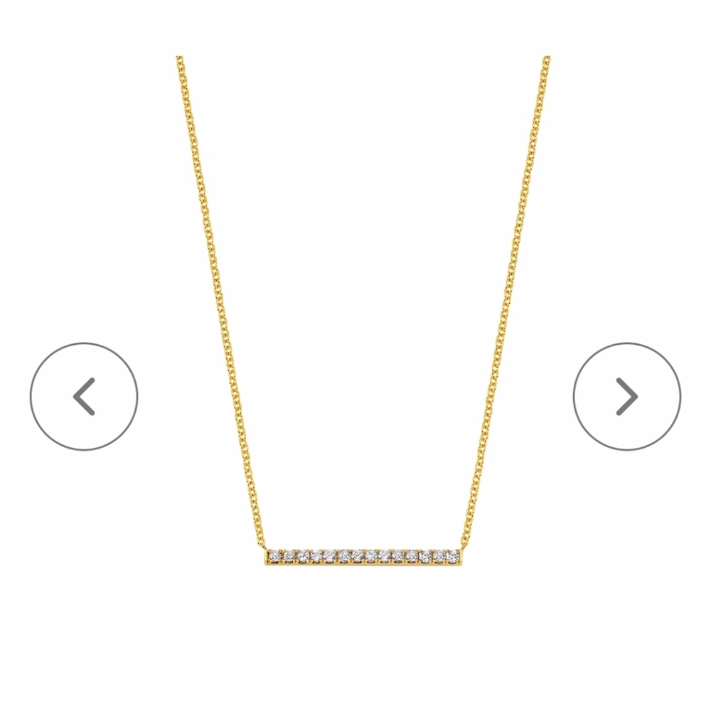 Diamond Pave Bar Necklace